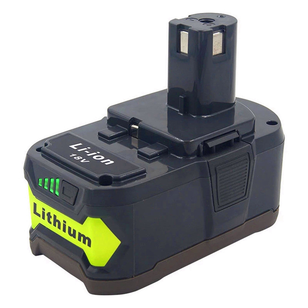 18V 6000mAh 리튬이온 교체 배터리 - Ryobi P100, P109, P104, RB18L40용