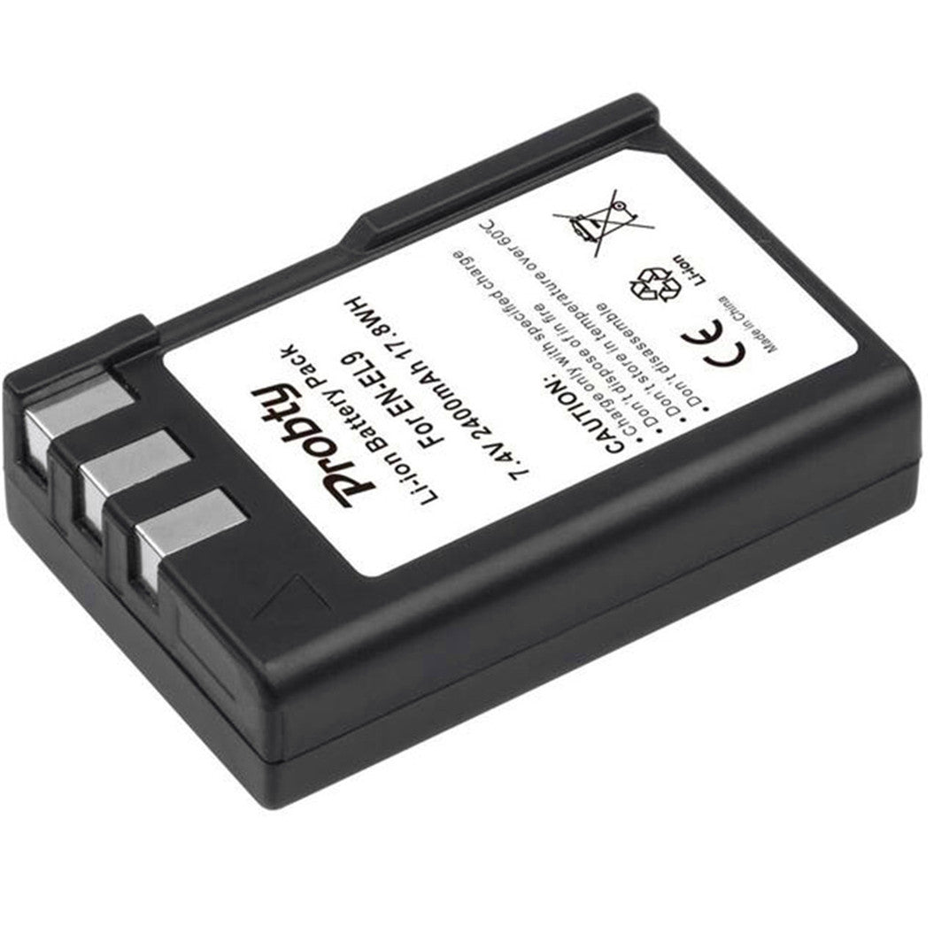 Lot de 2 batteries lithium-ion 7,4 V 2400 mAh EN-EL9 EN-EL9a pour Nikon D40 D40X D60 D3000 D5000