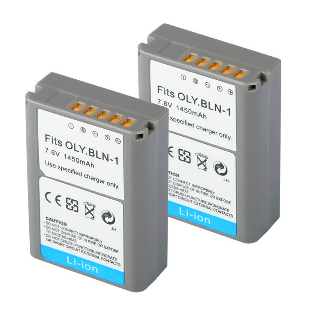 2개 7.6V 1450mAh BPS-BLN1 리튬 배터리 PS-BLN1 BLN1 Olympus 카메라용