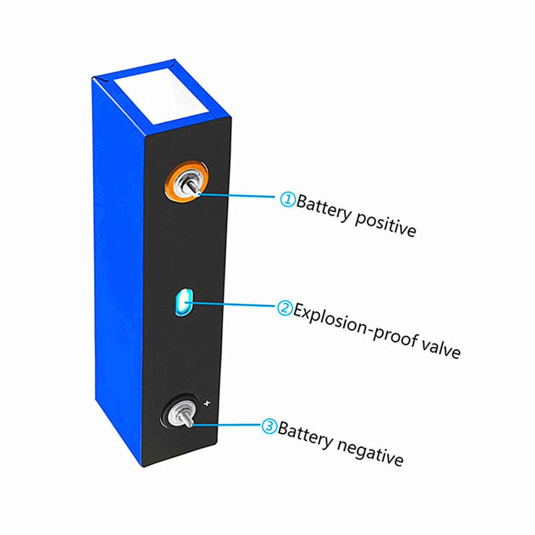 Lot de 2 batteries lithium-fer-phosphate 3,2 V 180 Ah pour démarreur de moteur, vélos électriques