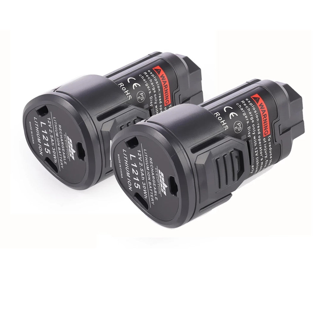 2PCS 12V 2500mAh Li-Ion Battery for AEG Ridgid L1215 BS12C, BS12C2, BSS12C, L1215P, L1215R