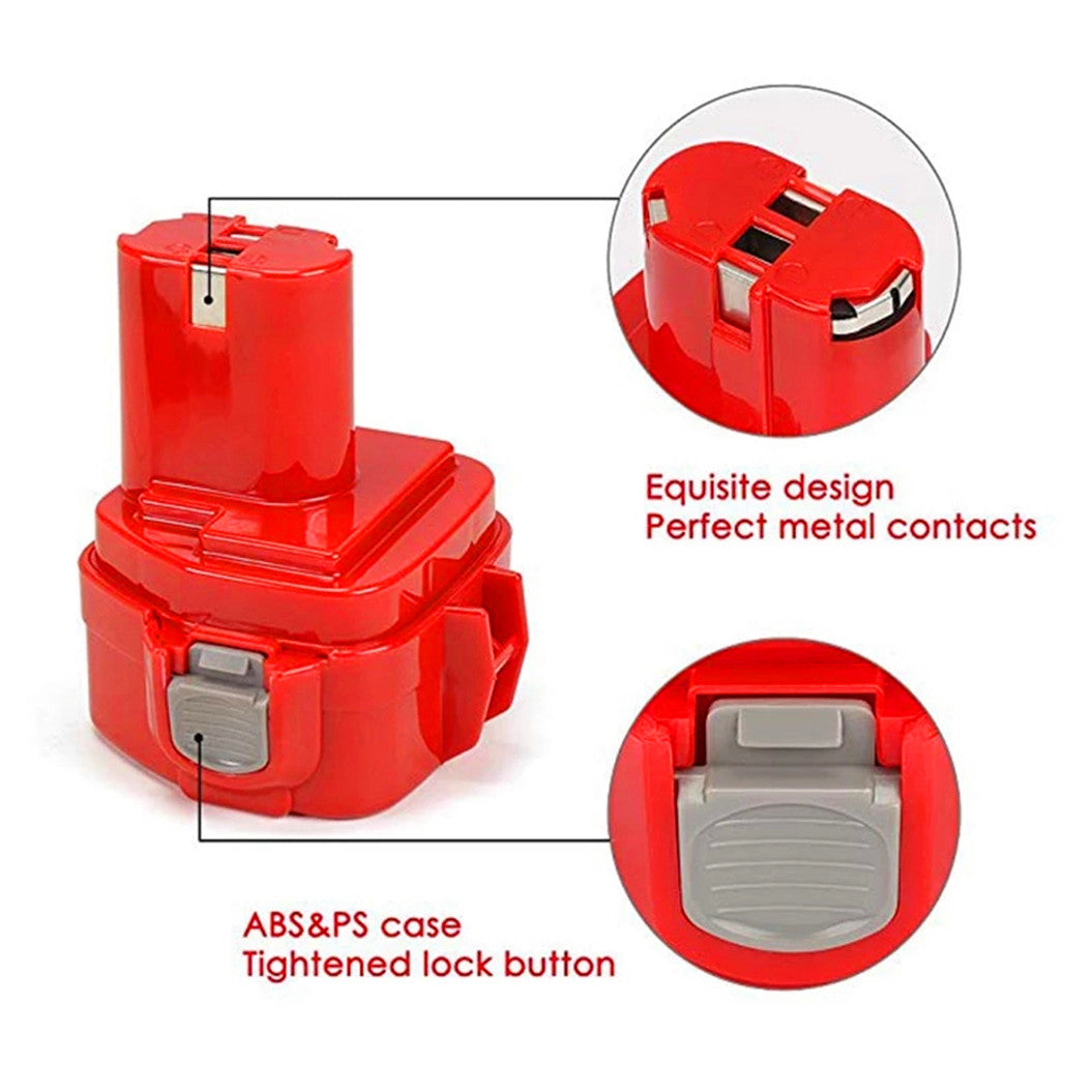 Batterie Ni-CD 12V 2000mAh pour MAKITA PA12 1220 1222 192598-2 192681-5 193981-6 638347-8