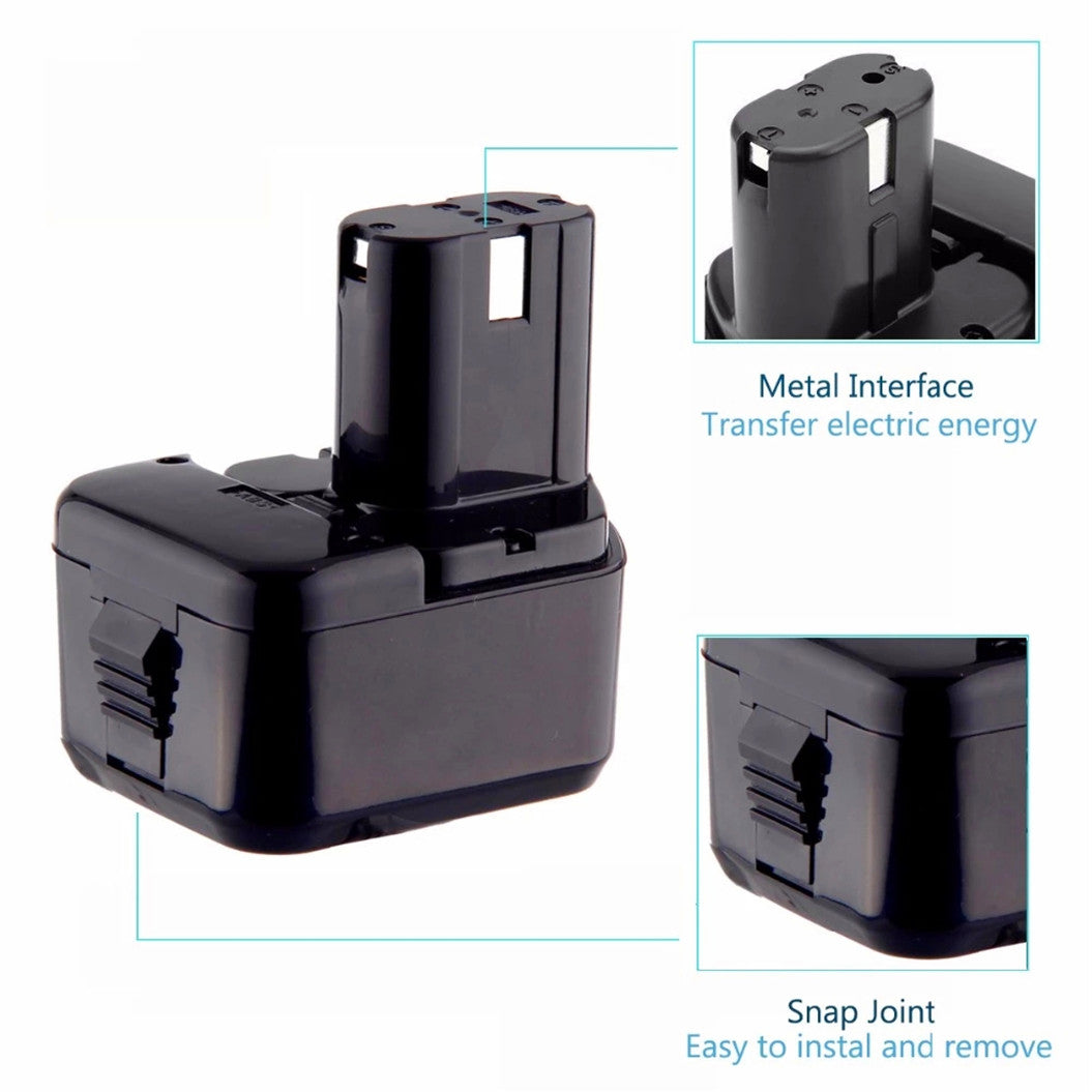 12V 2000mAh Ni-CD Battery for Hitachi EB1220BL EB1214S EB1212S WR12DMR CD4D DH15DV C5D