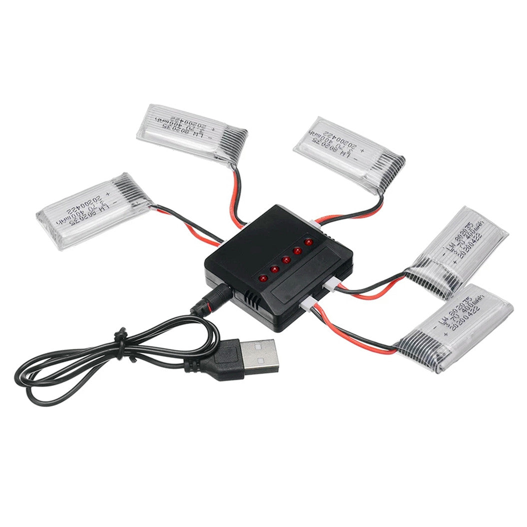5 pieces 3.7V 400mAh Lipo Battery For  E33C E33 U816A V252  RC Drone Spare Parts 802035