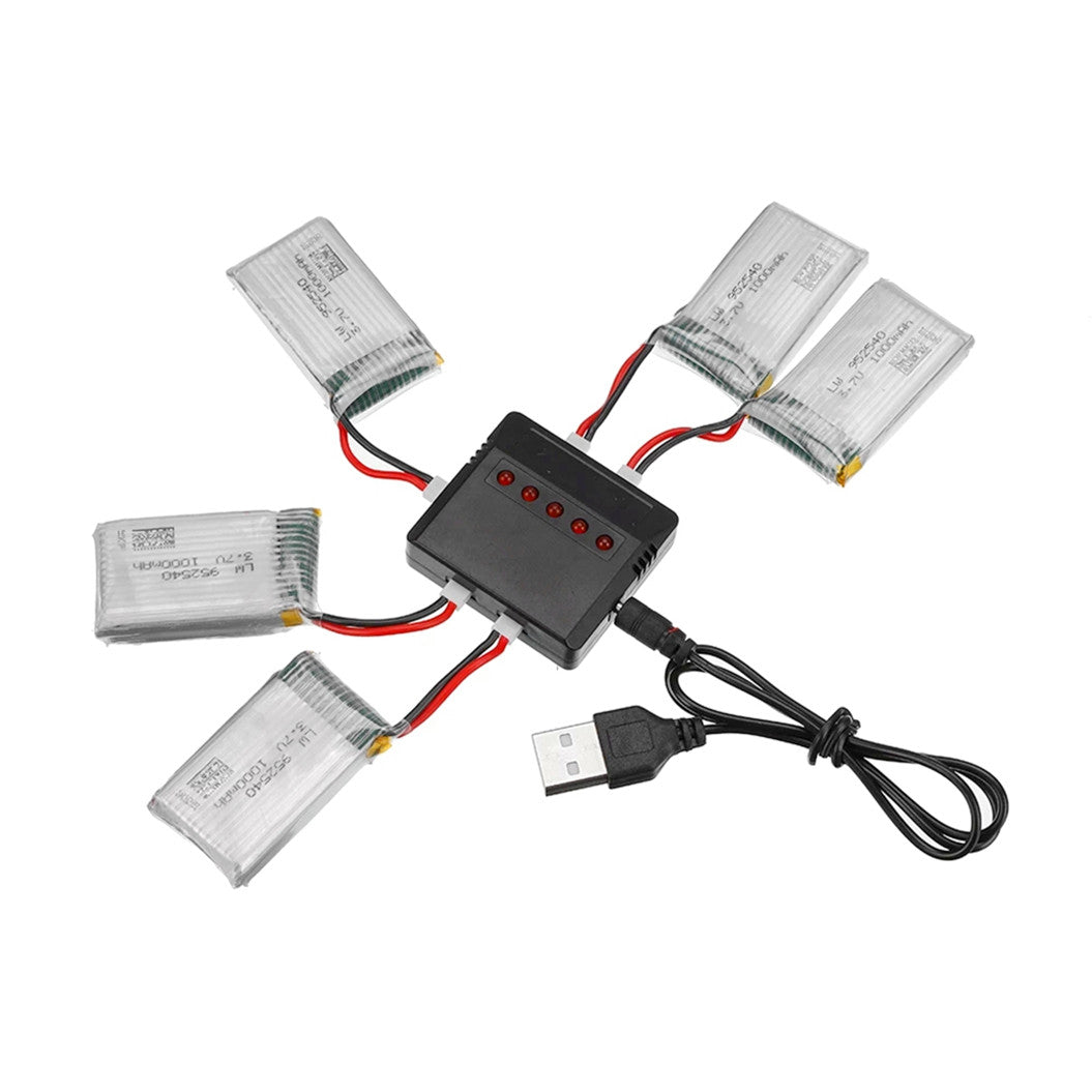 5PCS Bateria 3.7V 1000mAh 25C LiPo 952540 para Syma X5 X5S H5C CX-30W RC Quadcopter