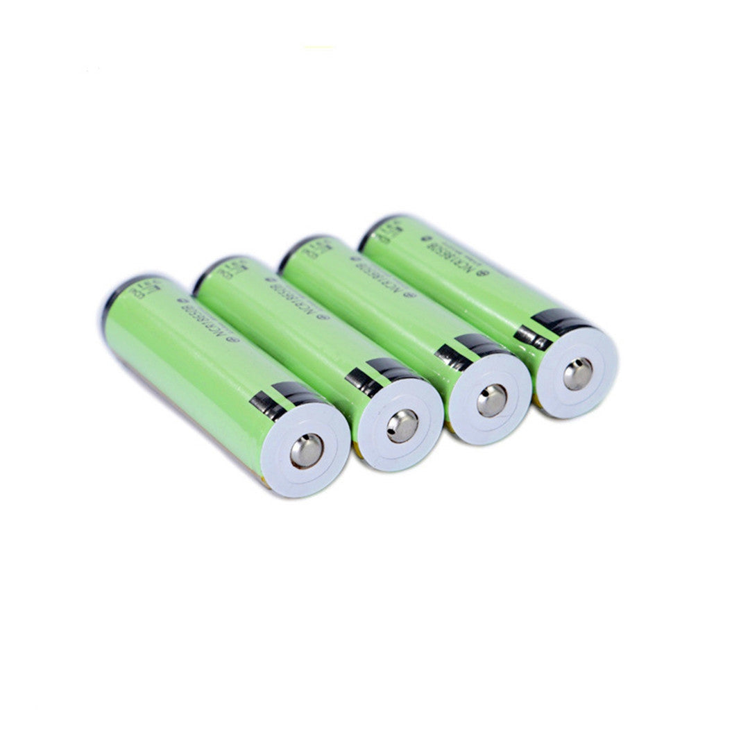 4개입 3.7V 3400mAh 보호 회로 충전식 18650 리튬 이온 배터리