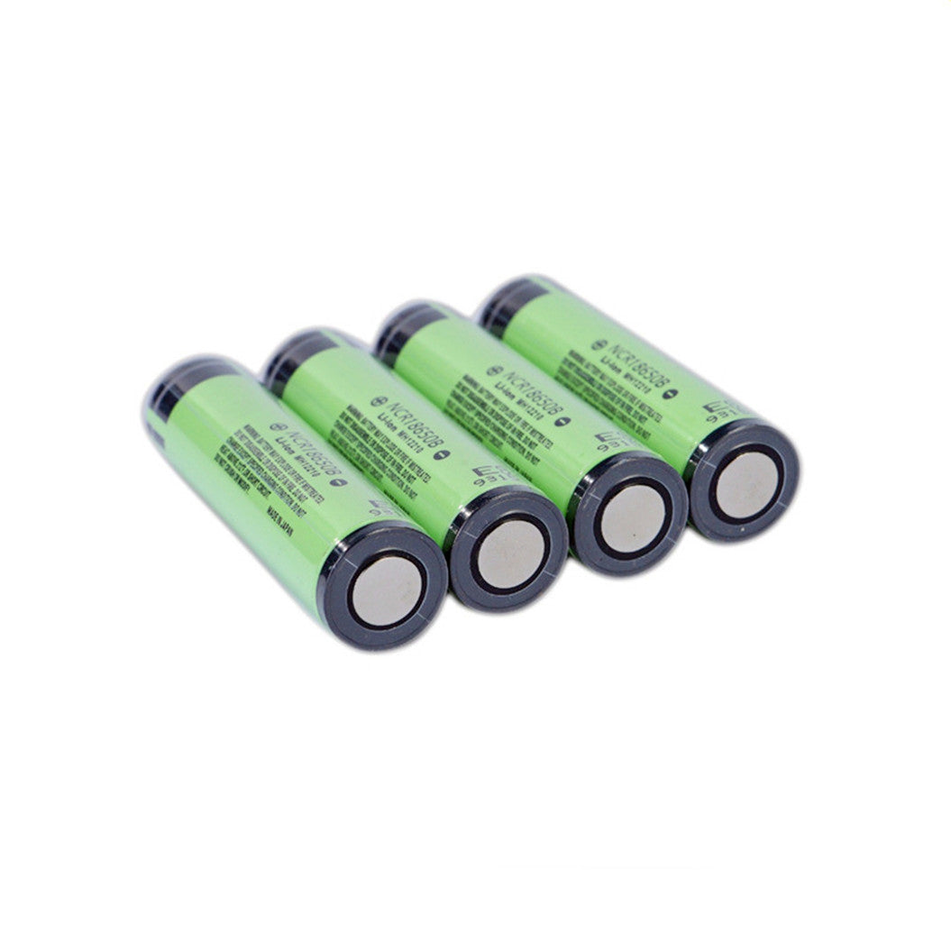 4개입 3.7V 3400mAh 보호 회로 충전식 18650 리튬 이온 배터리