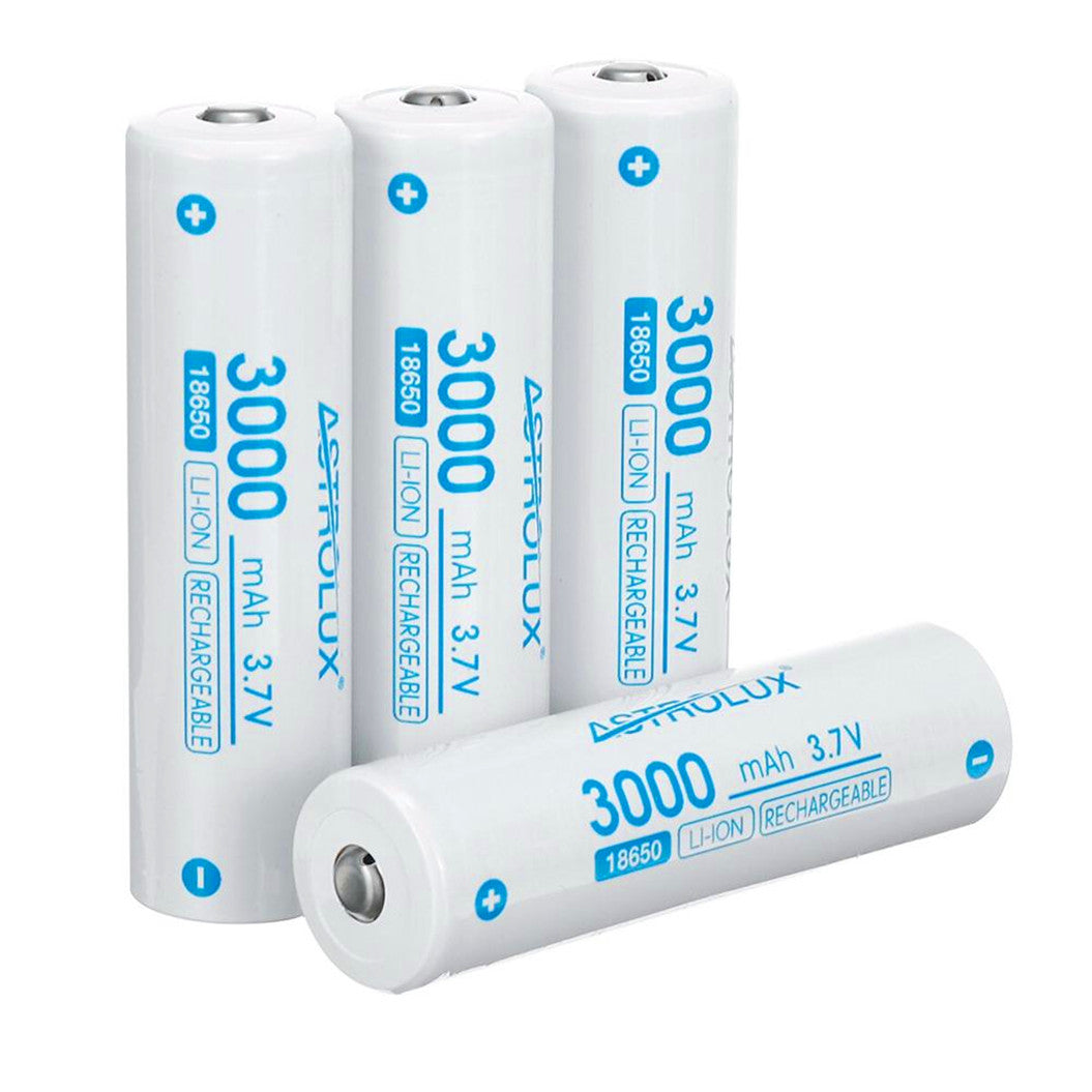 4pcs 3000 mAh 3.7 V 18650 unprotected Li-Ion battery Rechargeable lithium power cell 9.6 A high performance