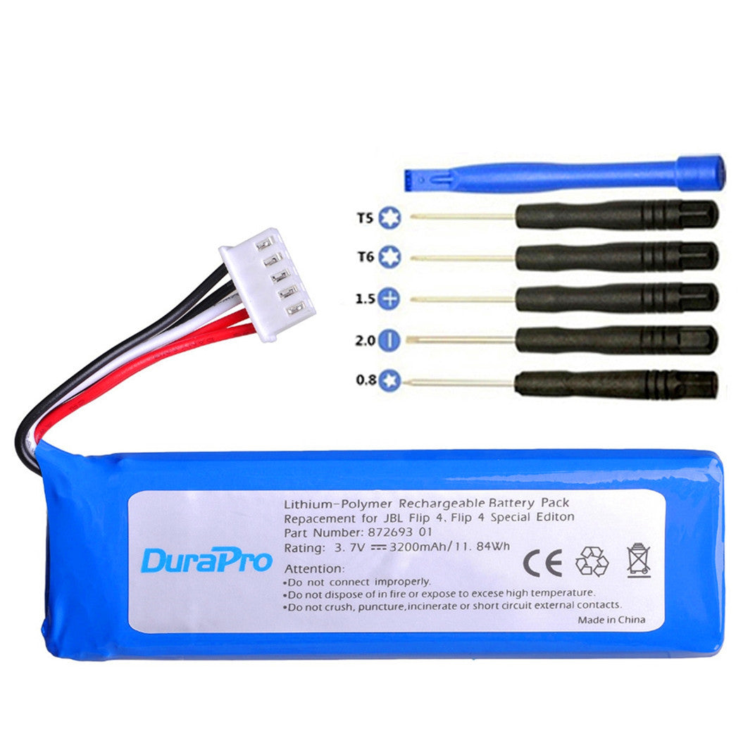3.7V 3200mAh バッテリー GSP872693 JBL スピーカー Flip 4、Flip 4 Special Edition 用