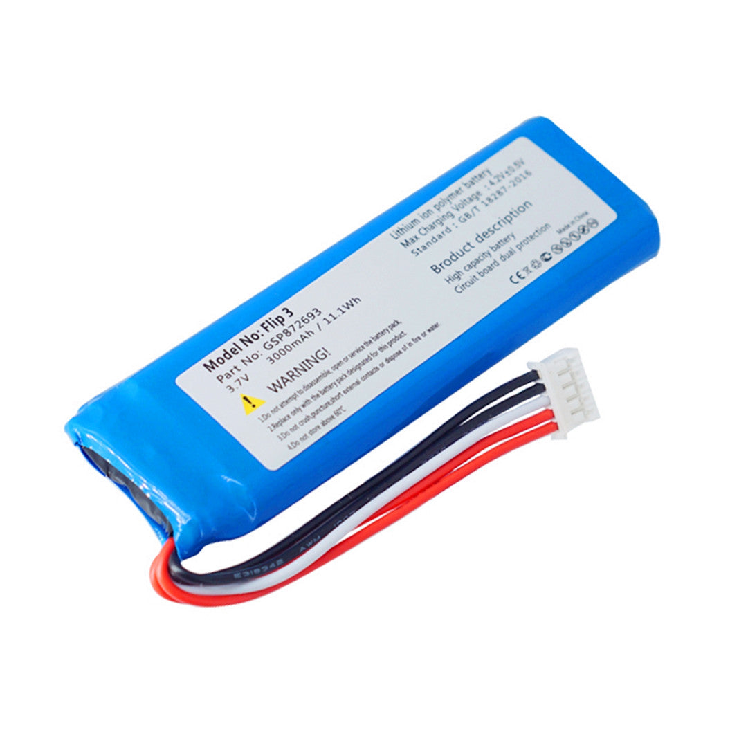 Batterie de haute qualité 3,7 V 3000 mAh pour JBL Flip 3 Flip 3 GRIS GSP872693 P763098 03