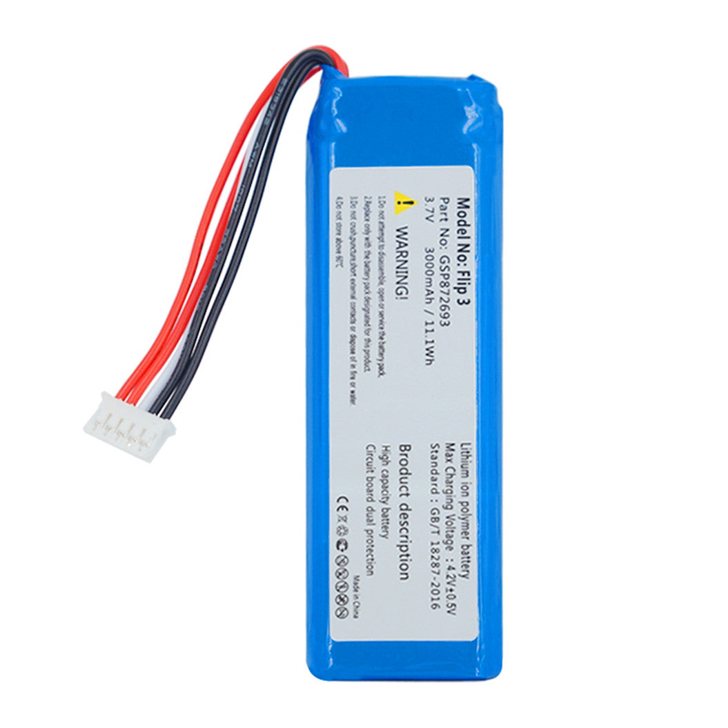 Batterie de haute qualité 3,7 V 3000 mAh pour JBL Flip 3 Flip 3 GRIS GSP872693 P763098 03