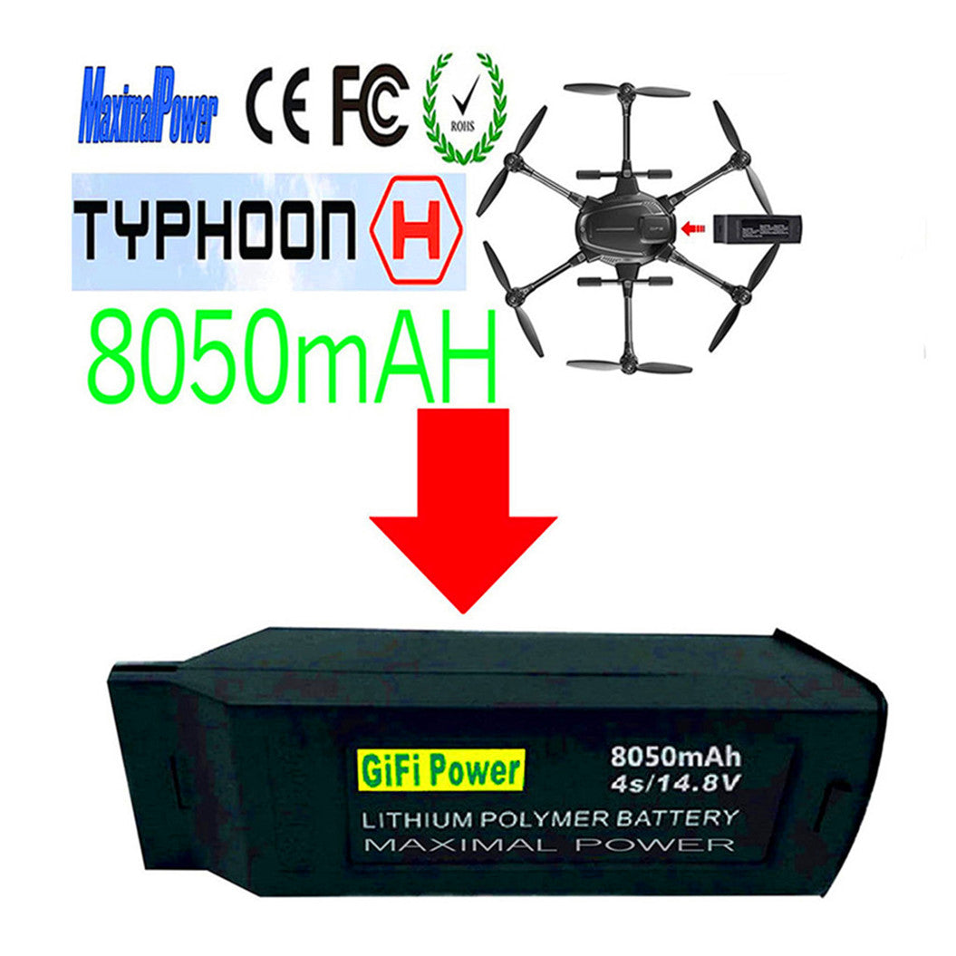 14.8V 8050mAh 4S Lipo Battery for Yuneec Typhoon H H480 Wb Drone