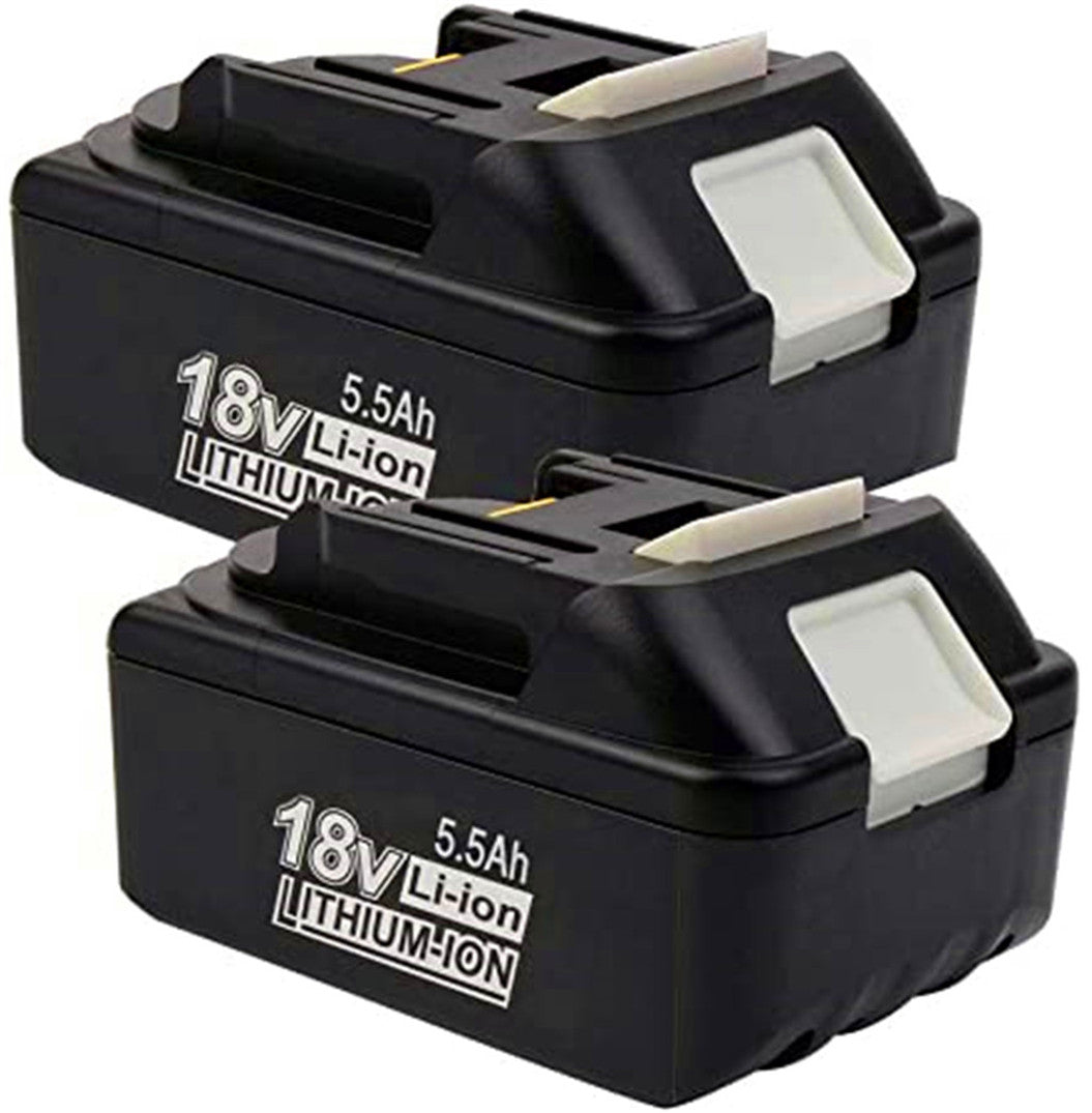2 Peças 5.5 Ah BL1850 Bateria Li-ion para Makita 18V BL1850 BL1850B