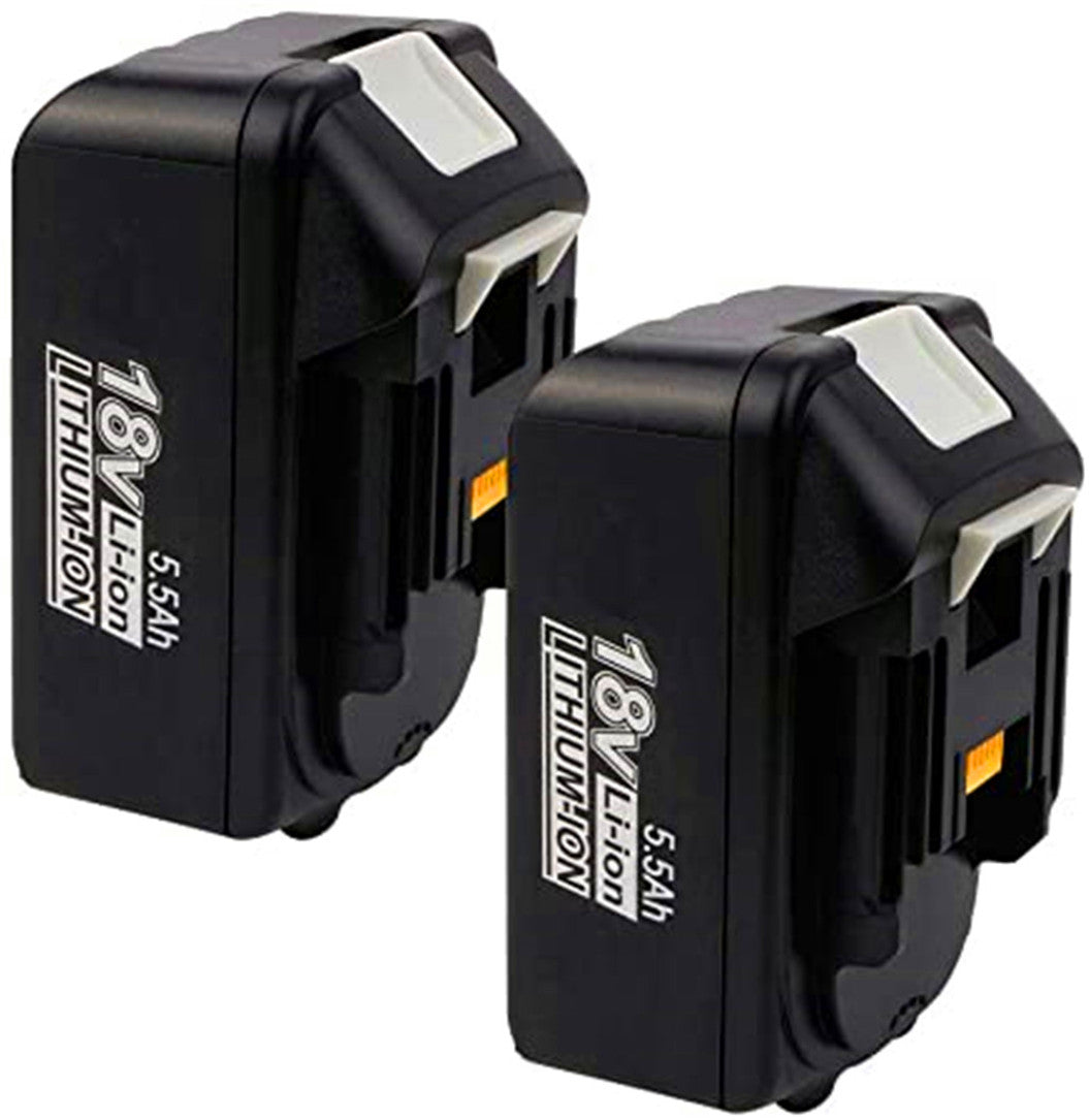 2 Peças 5.5 Ah BL1850 Bateria Li-ion para Makita 18V BL1850 BL1850B