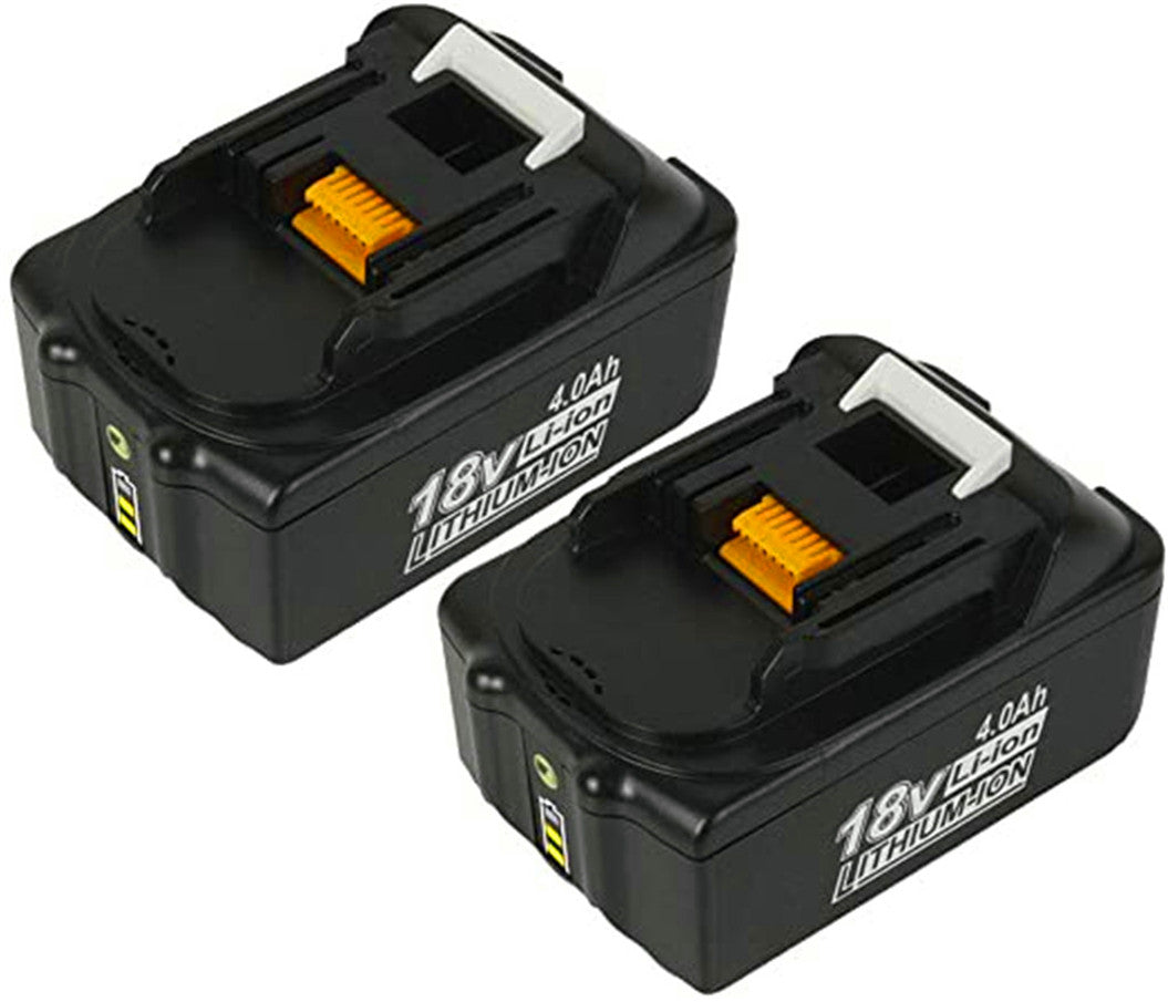 2 Peças de Bateria 18V 4.0Ah Li-ion para Makita BL1840B, BL1850B, BL1850