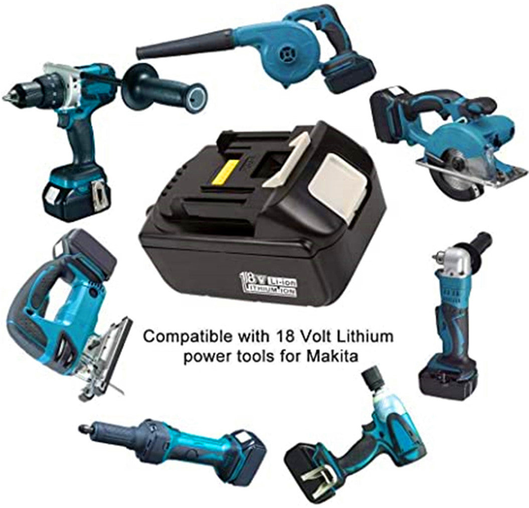 Lot de 4 batteries Li-Ion 18 V 5,0 Ah pour Makita BL1860B BL1850B BL1860