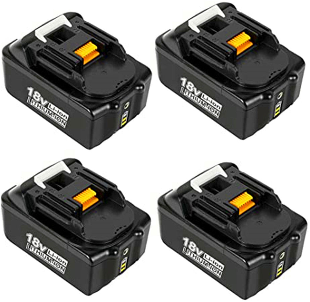 Lot de 4 batteries Li-Ion 18 V 5,0 Ah pour Makita BL1860B BL1850B BL1860