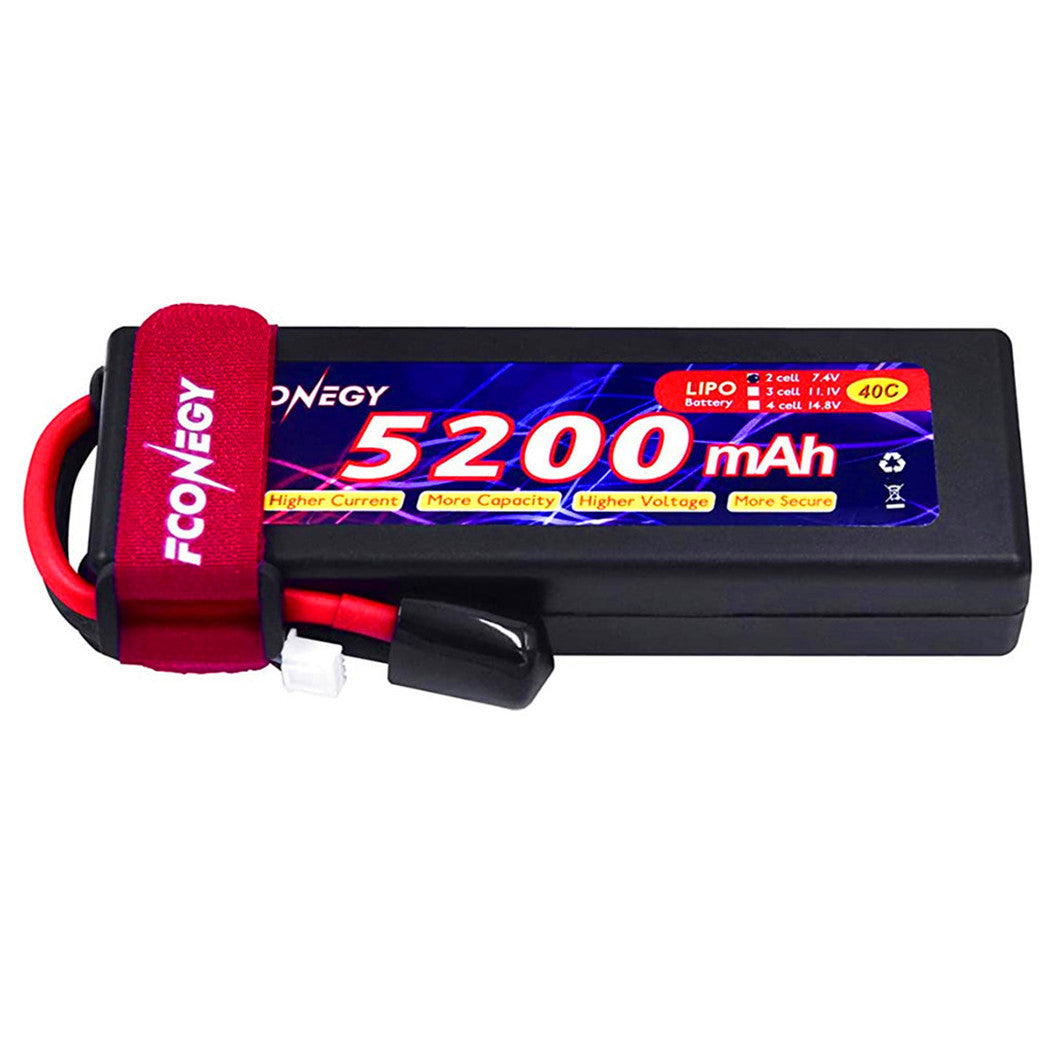 7.4V 5200mAh LiPo Batterij met Deans T-connector voor RC Tanks, RC Trucks en Boten, Grasshopper RC Cars