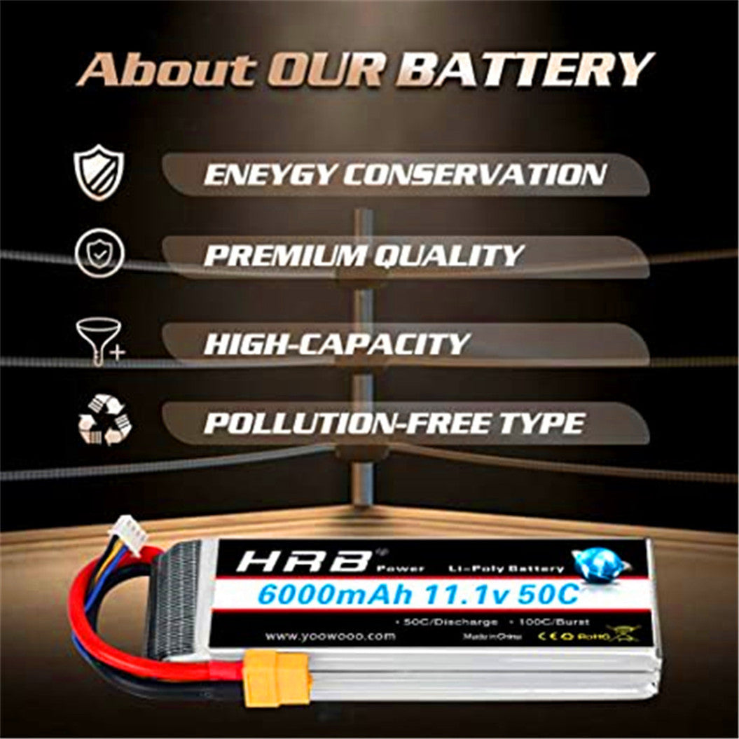 11.1V 6000mAh with XT60 connector for RC Hobby RC Car RC Helicopter RC Airplane RC Boat
