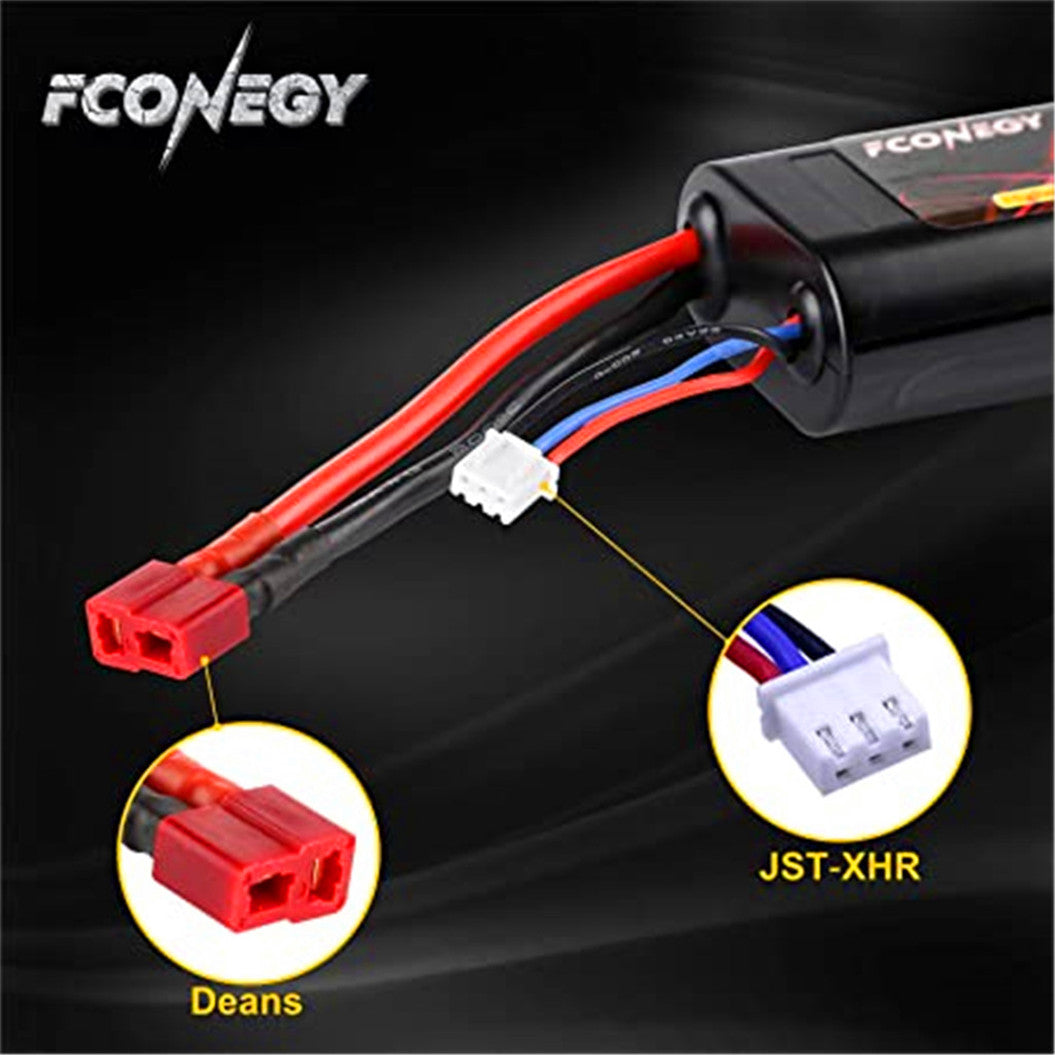 7.4V 4000mAh LiPo RC-batterij met Deans T-connector voor RC Buggy, Traxxas, LOSI, Team Associated