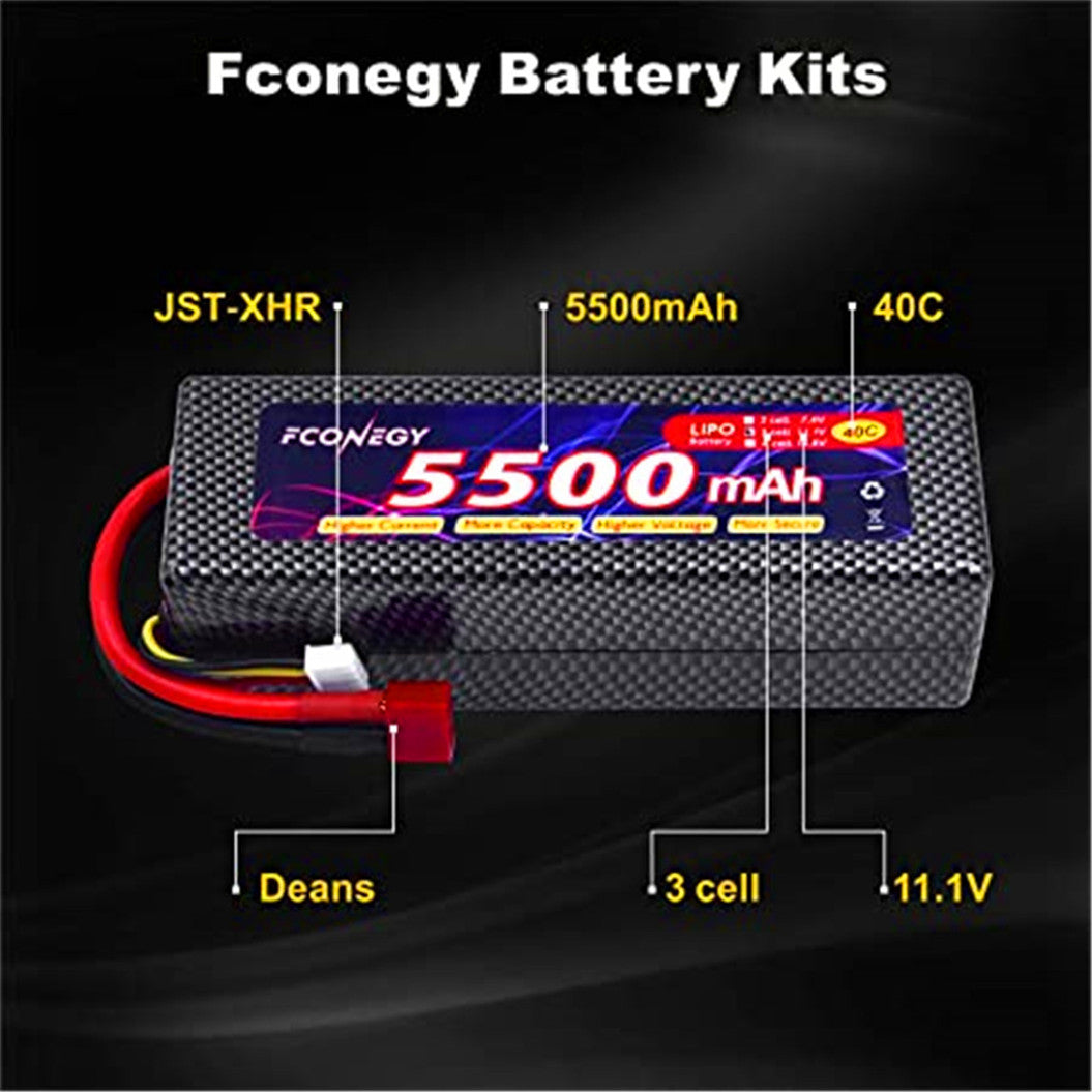 11.1V 5500mAh LiPo battery with Deans T connector for RC car boat,HPI, Tamiya, Kyosho brands