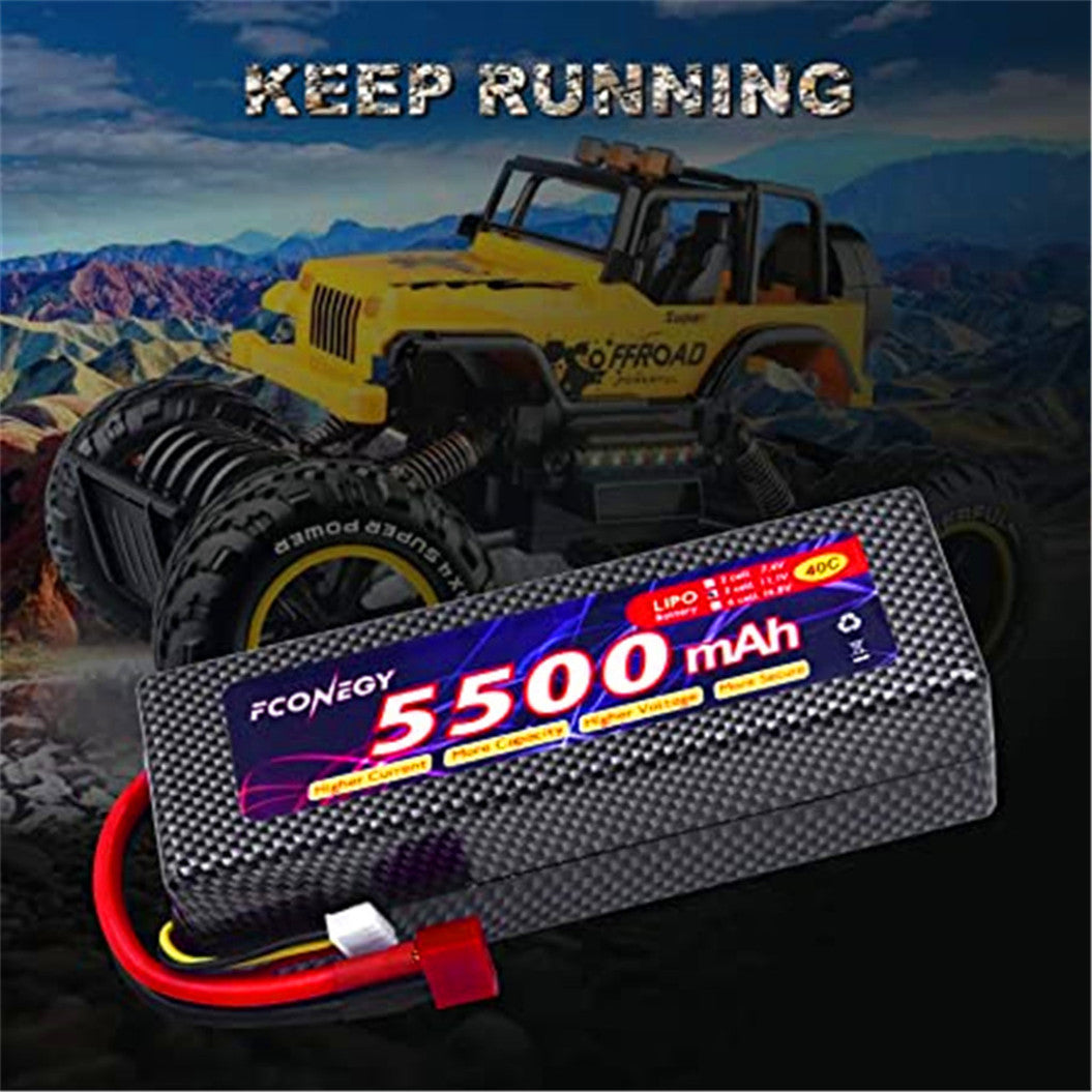 11.1V 5500mAh LiPo battery with Deans T connector for RC car boat,HPI, Tamiya, Kyosho brands