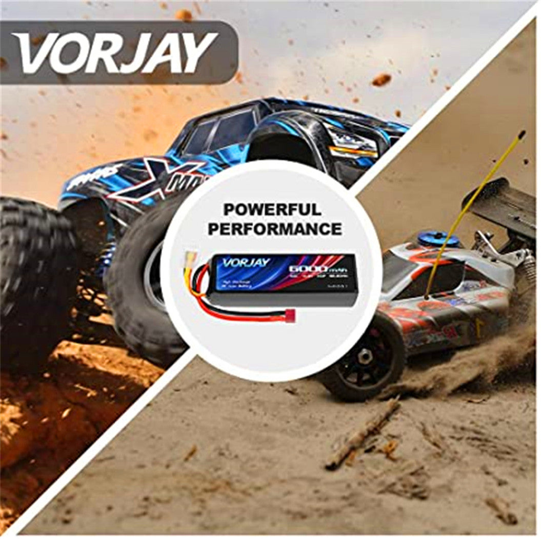 Batería de LiPo de 14,8 V y 6000 mAh con conector Deans T y conector XT 60 para helicópteros, aviones, coches RC y aviones RC