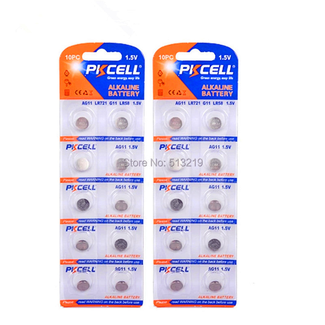 20 piles bouton G11 AG11 LR721 G11 LR58 162 62A 362 SR721W 1,5 V équivalent à une pile alcaline