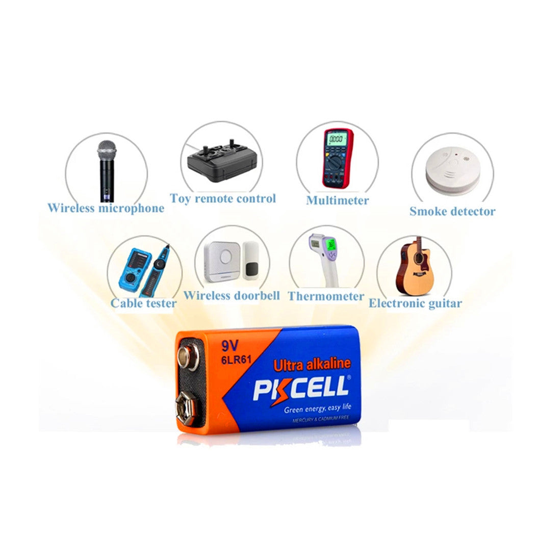 12 pilas secas alcalinas 9V 6LR61 GP1604G-S1 para cámaras digitales, MD, CD, MP3, control remoto, afeitadoras eléctricas