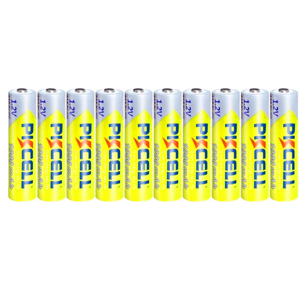 10PCS Bateria Recarregável 1.2V NI MH 1000mAh AAA para Câmera Digital, Vídeo Portátil, Jogos