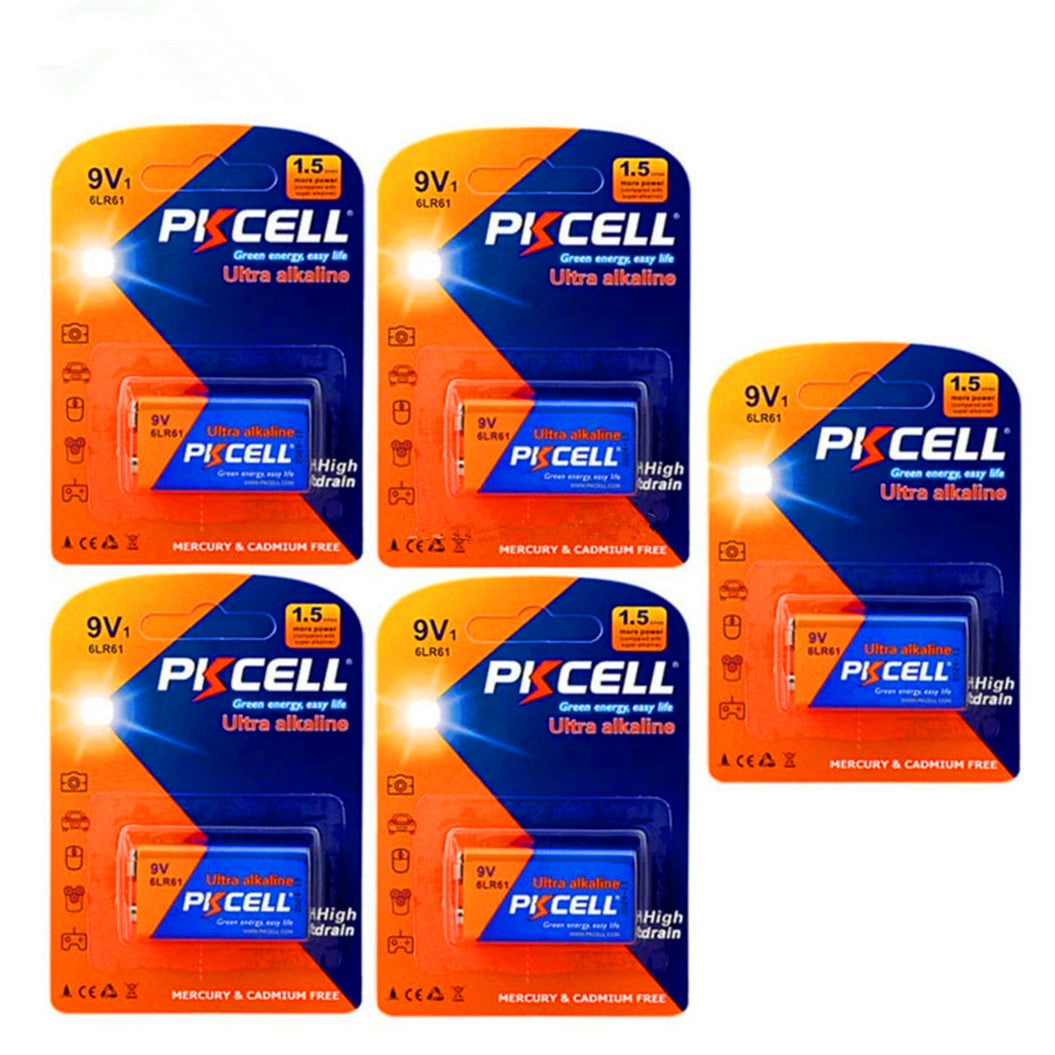 5pc 9V 6LR61 GP1604G-S1 Alkaline Dry battery for Digital cameras, MD, CD, MP3, remote control