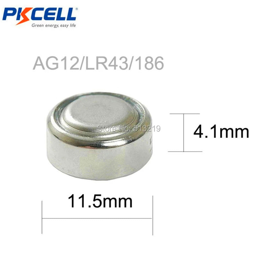 50個 1.5V 100mAh AG12 アルカリボタン電池