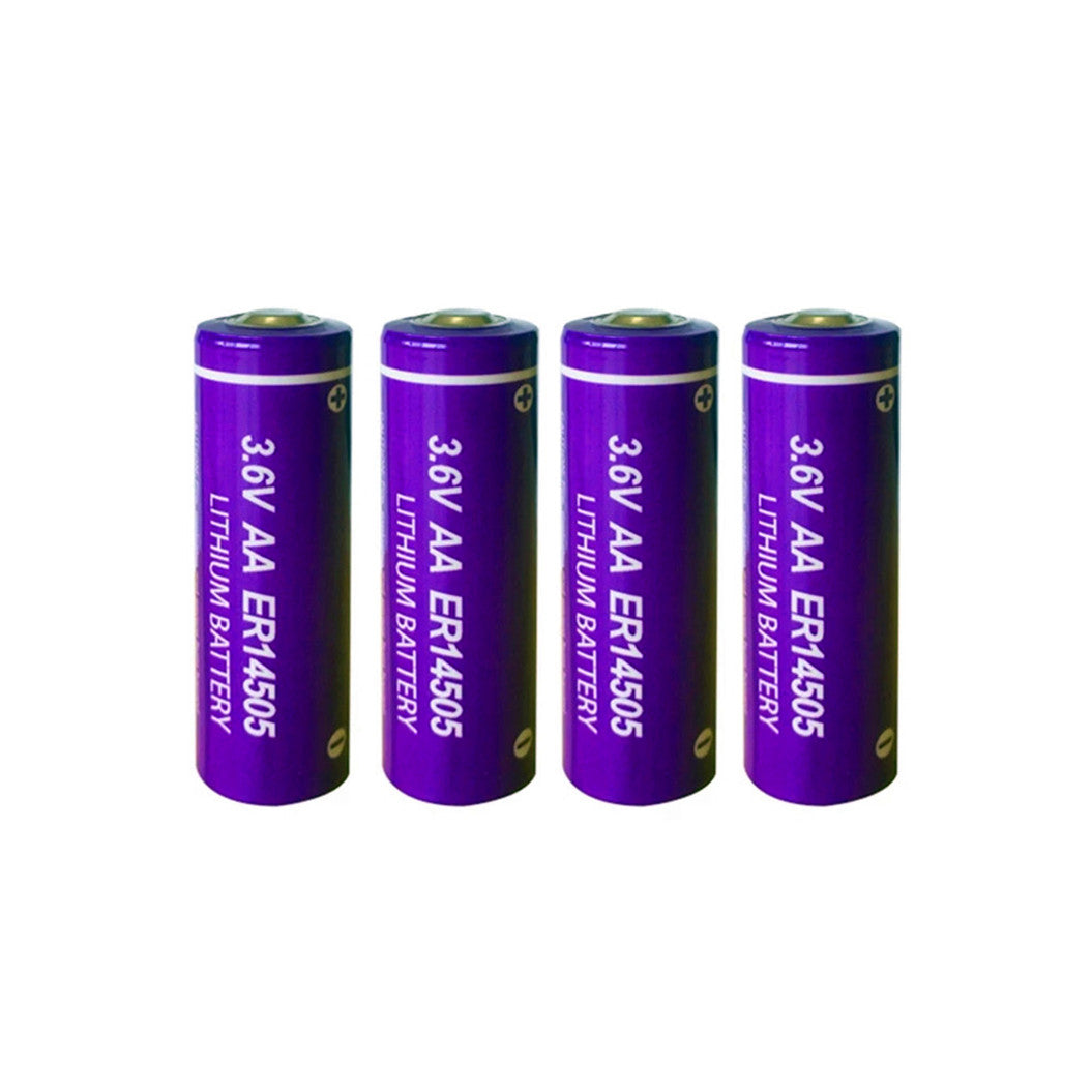 Lot de 4 batteries lithium-ion ER14505 2400 mAh 3,6 V Li-SOCl2 pour suivi GPS, caméras, sauvegarde de mémoire