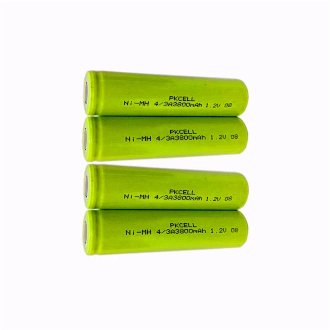 Lot de 10 batteries NIMH 4/3A 3800mAh pour soudure à plat