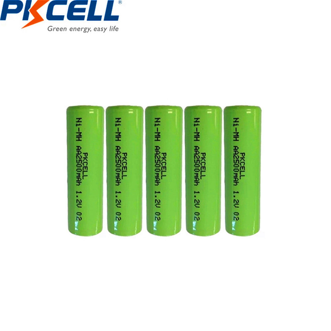 12 pilas recargables AA NIMH de 1,2 V y 2500 mAh
