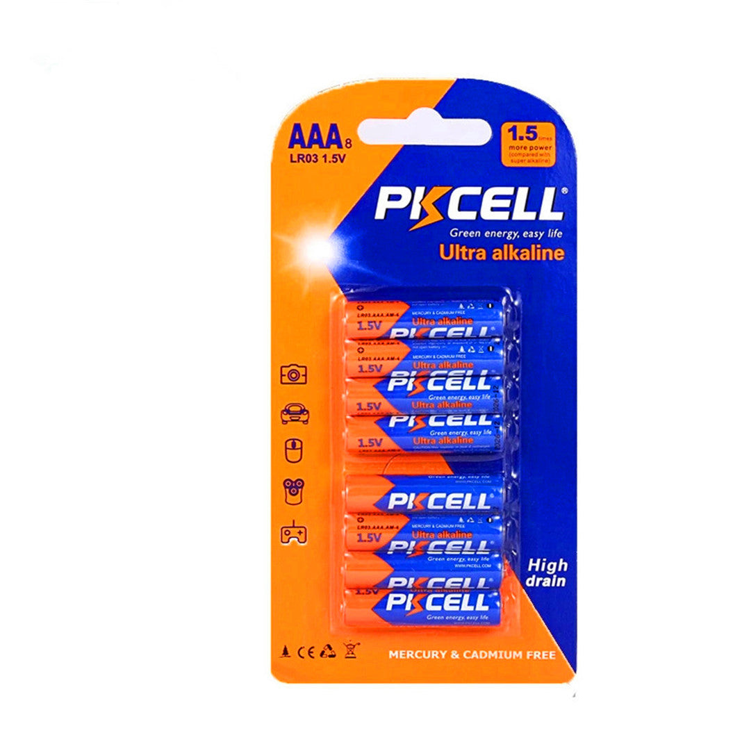 8PCS AAA 1.5V LR03 AM4 E92 Alkaline Droogbatterijen
