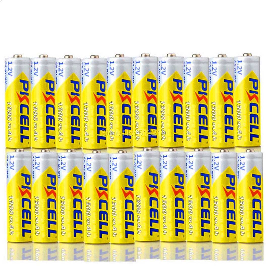 20 Peças Bateria AA 1.2V 1300mAh para Câmera Digital, Vídeo Portátil, Jogo, Lanterna