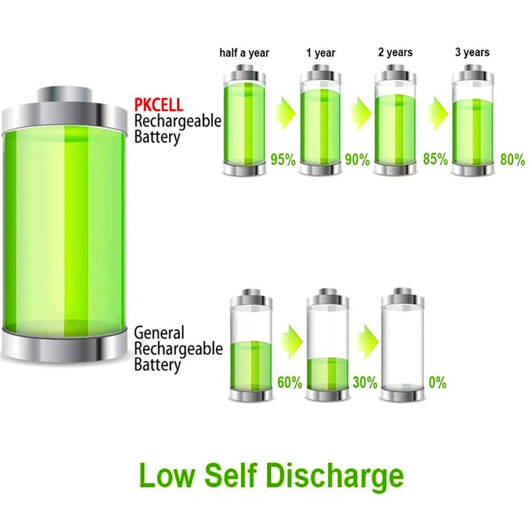 6 Peças de Baterias Recarregáveis Ni-MH AA 1.2V 2200mAh