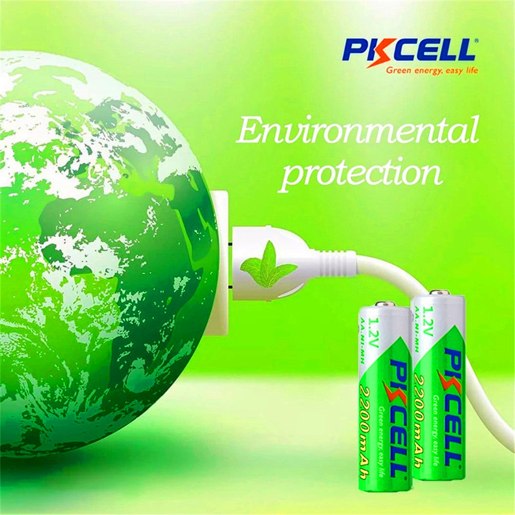 6 Peças de Baterias Recarregáveis Ni-MH AA 1.2V 2200mAh