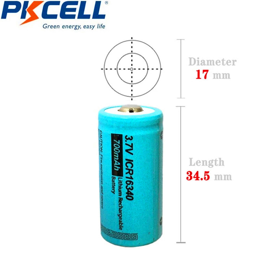 4PCS 3.7V 700mAh Li-Ion バッテリー LED フラッシュライト、ヘッドライト、機械式モッド、フラッシュライト用