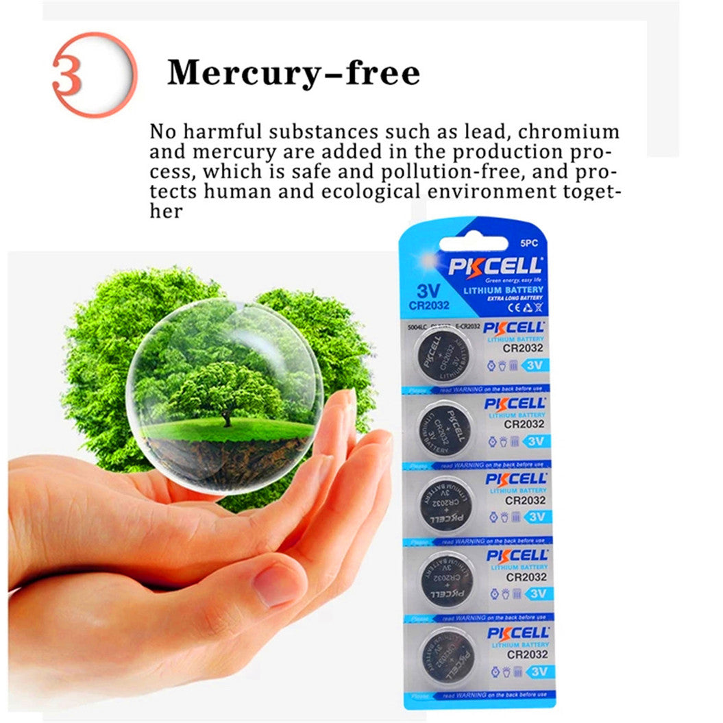 10PCS CR2032 2032 3V Button Batteries BR2032 DL2032 ECR2032 Rechargeable Batteries 3V LiMnO2 Button Coin Cell Battery