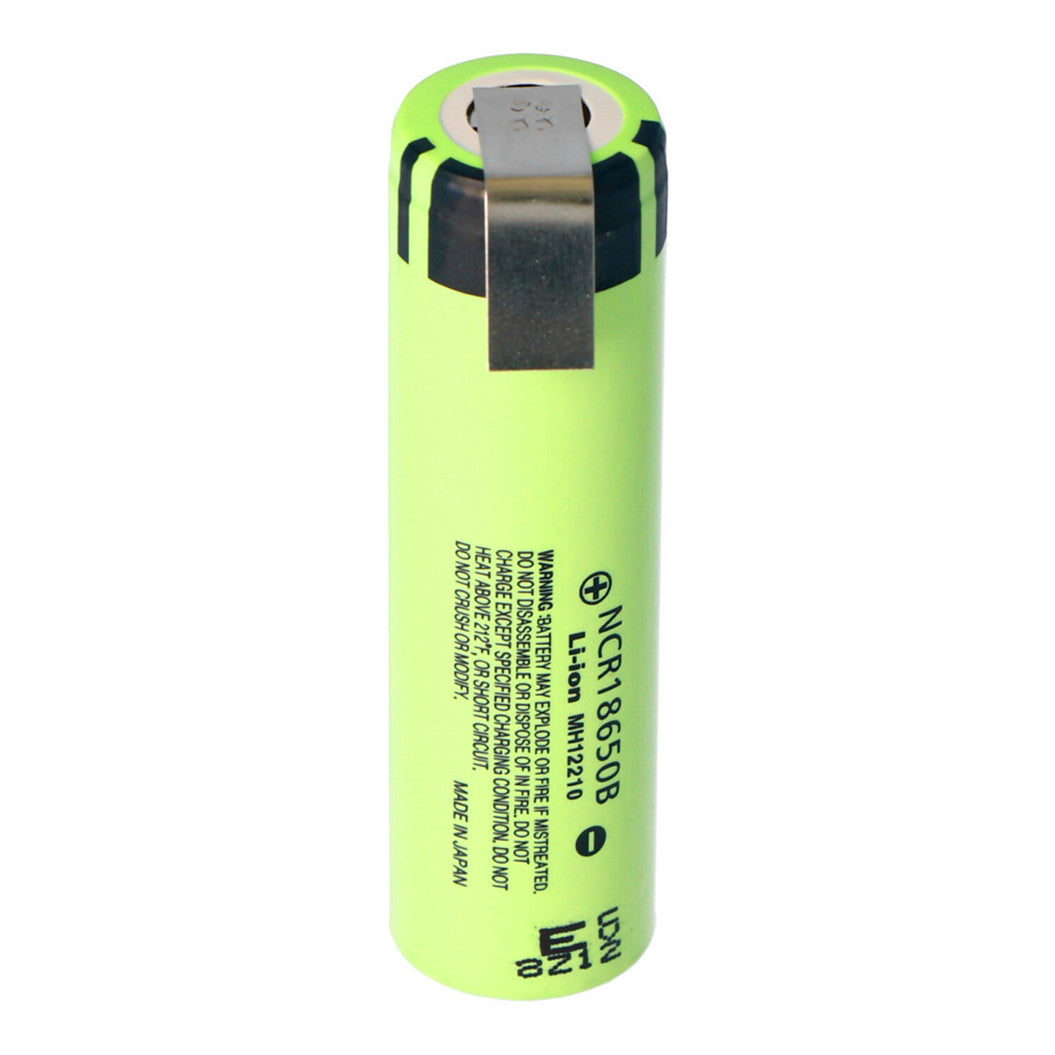 NCR18650B 3.6V-3.7V 3400mAh Li Ion battery 18.2x65.25 with soldering tag