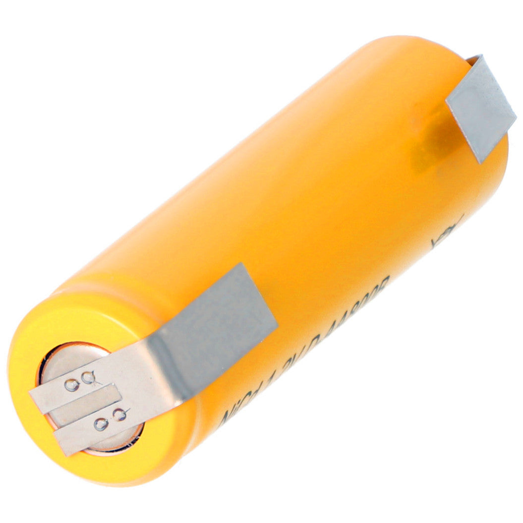 Bateria Níquel-Cádmio (NiCD) Tipo Mignon 1.2V 800mAh AA com Terminal de Solda em Forma de U
