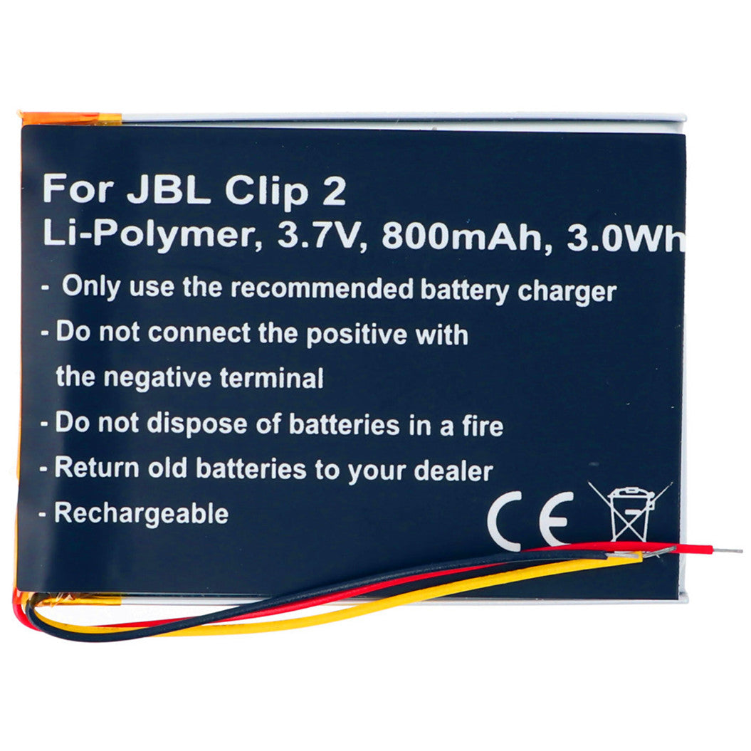 3.7V 800mAh 3.0Wh バッテリー JBL CLIP2BLKAM, P04405201用