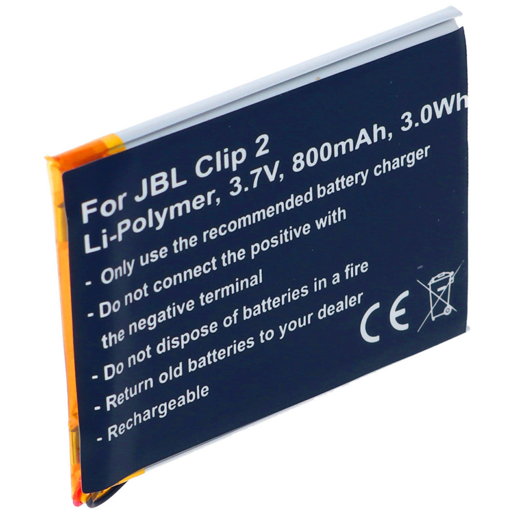 3.7V 800mAh 3.0Wh バッテリー JBL CLIP2BLKAM, P04405201用