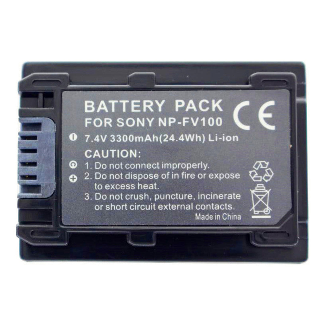 7.4V 3000mAh バッテリー ソニー NP-FV100、NP-FV90、NP-FV70、NP-FV30、NP-FV50 用