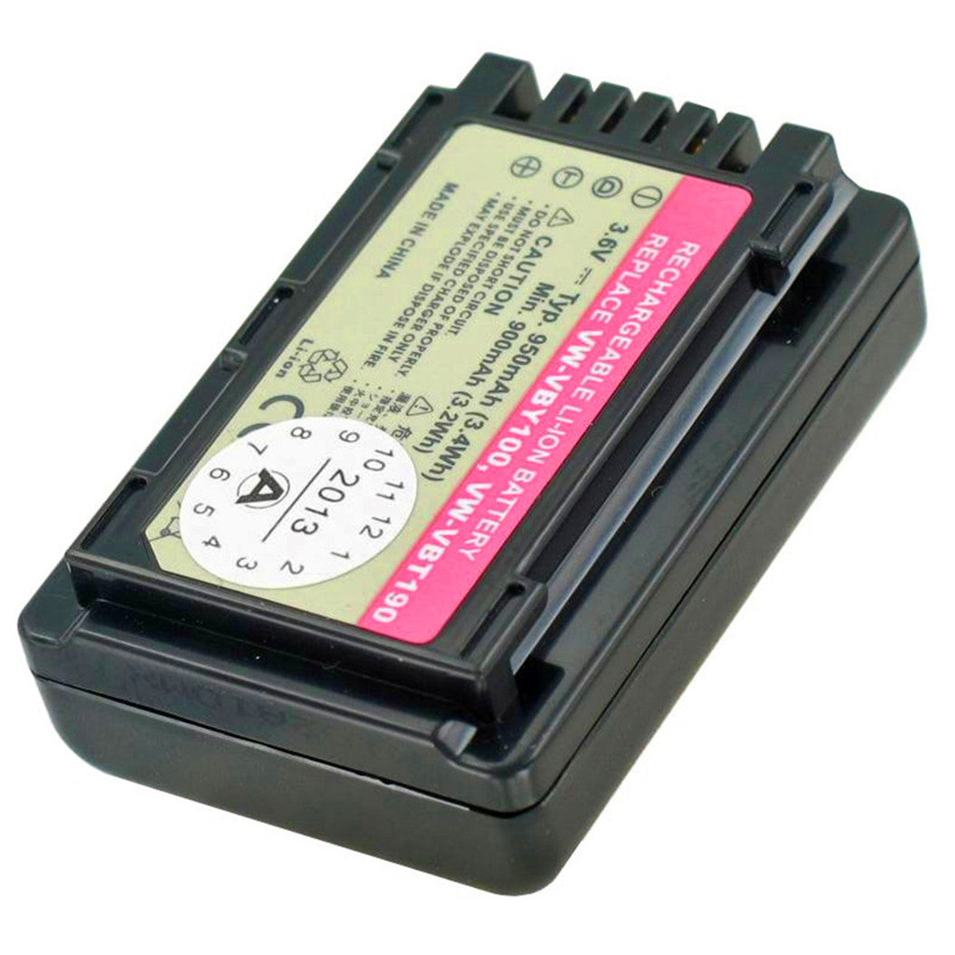 3.7V 850mAh リチウムイオンバッテリー Panasonic カメラ HC-V110, HC-V110GK, HC-V110K, HC-V110P 用