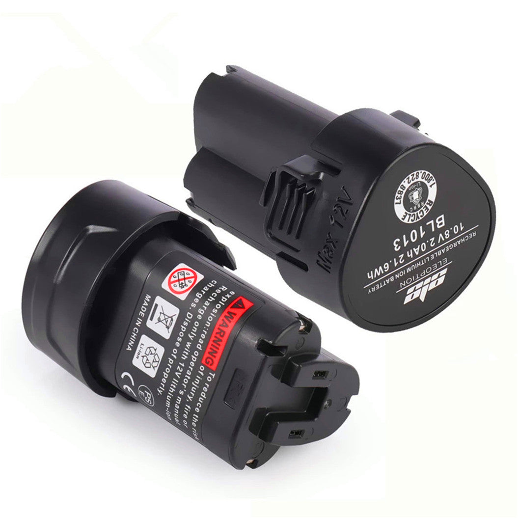 2 Peças Bateria Li-ion 10.8V 2000mAh para Makita BL1013 194551 4 BL1014
