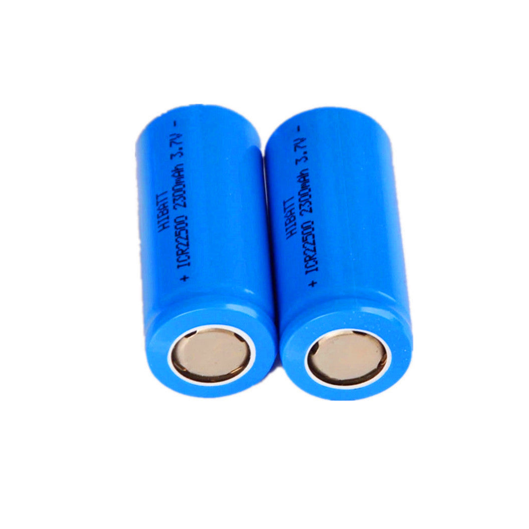 2個セット 3.7V 22500 バッテリー ICR22500 2300mAh 懐中電灯・電気シェーバー用