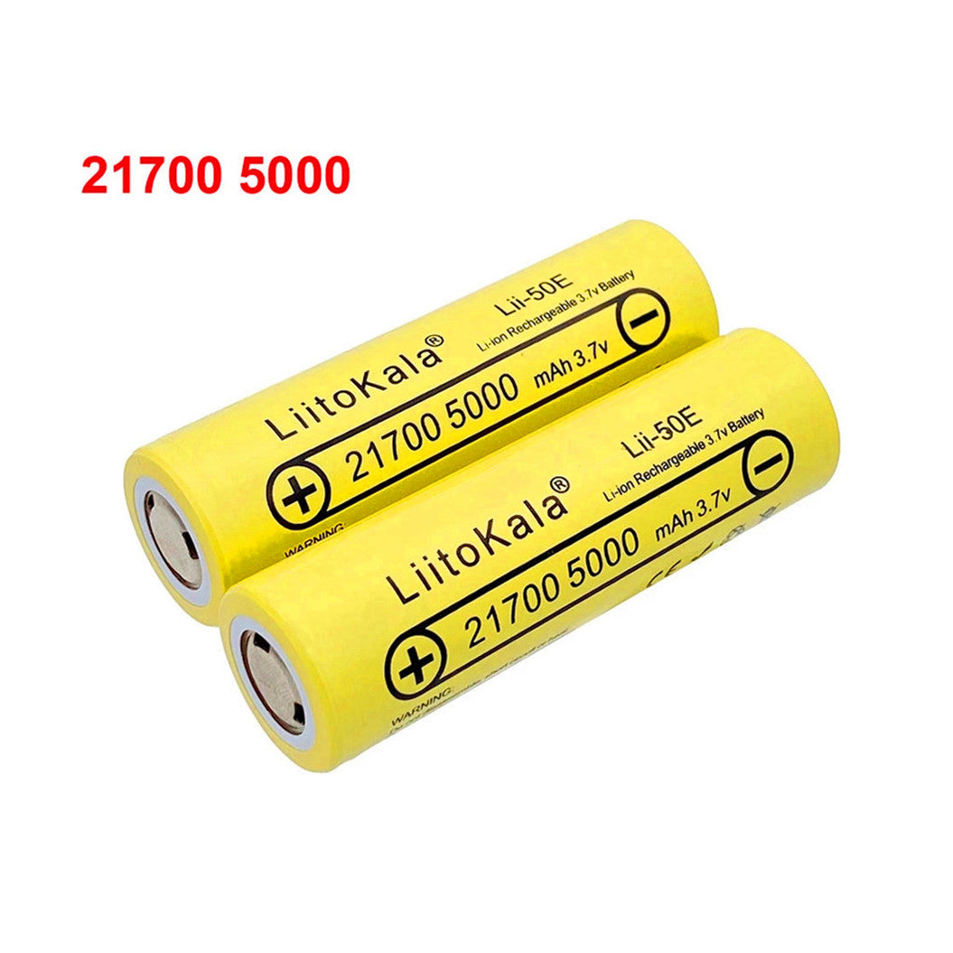 2 stuks Lii-50E 3.7V 21700 5000mAh batterij 5C hoge capaciteit ontlaadbatterij